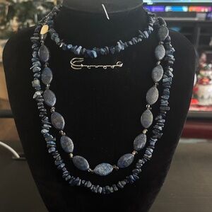 Lapis Stone Necklace Set